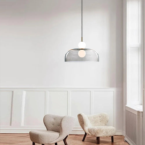 Nordic glass pendant light for modern interior decor - vue 5 sur 15