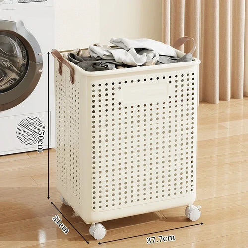 Dirty clothes basket, folding multifunctional handheld dirty clothes basket, large capacity collection basket, storage basket - vue 7 sur 8