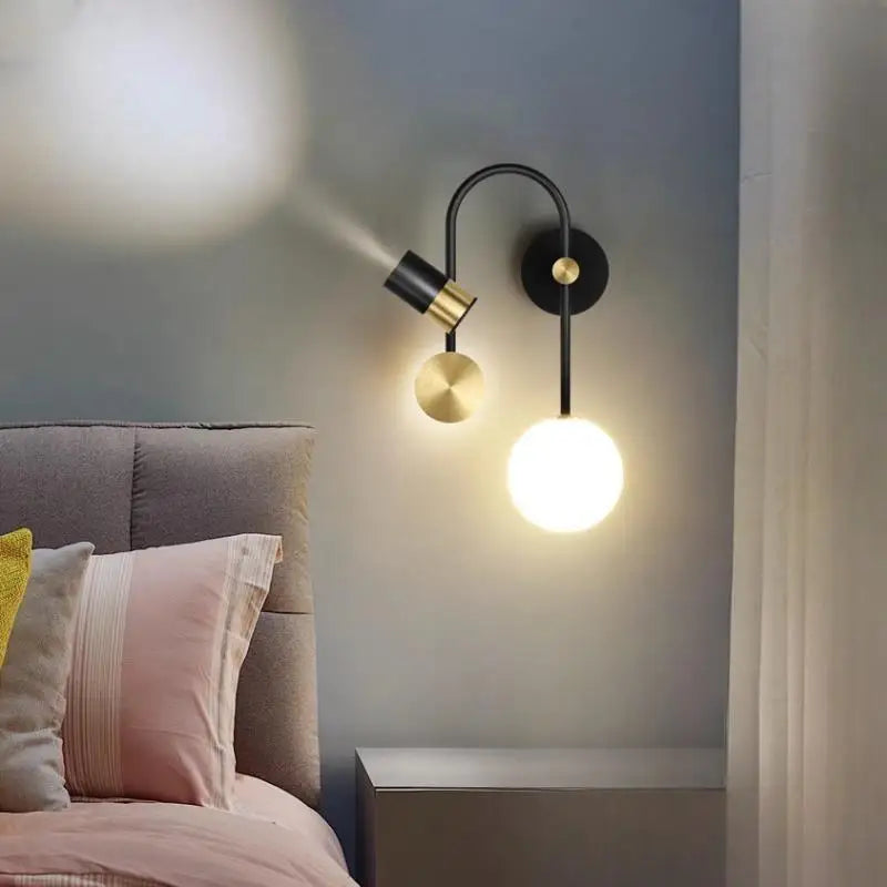 Metal LED wall spotlight for decorative indoor use