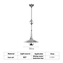Modern flying saucer pendant light with pulley for bars and restaurants