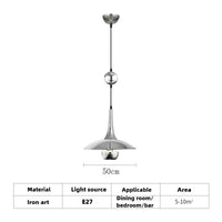 Modern flying saucer pendant light with pulley for bars and restaurants