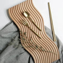 Decorative wooden tray for serving snacks and desserts