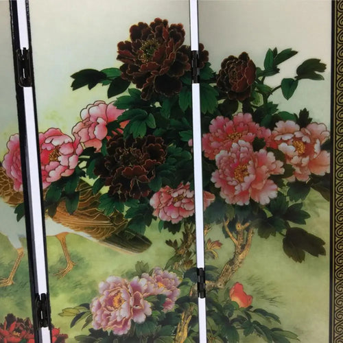 wooden folding peacock screen for decoration and separation - vue 3 sur 7