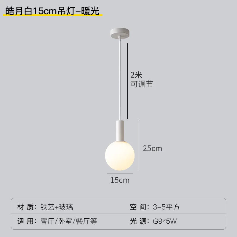 Simple bedside pendant lamp for indoor decoration