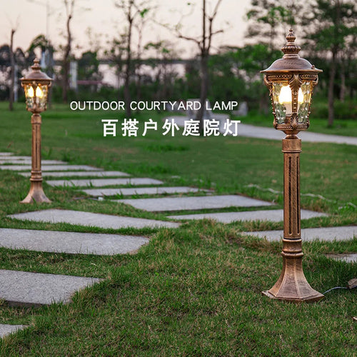 European style outdoor waterproof garden and landscape lamp - vue 3 sur 10