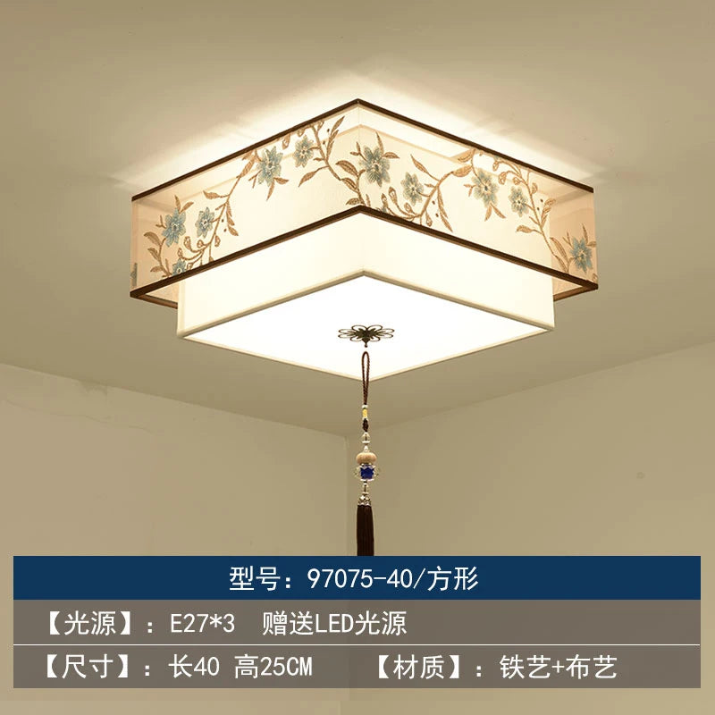 Retro Chinese chandelier for elegant and cosy lighting - vue 13 sur 17
