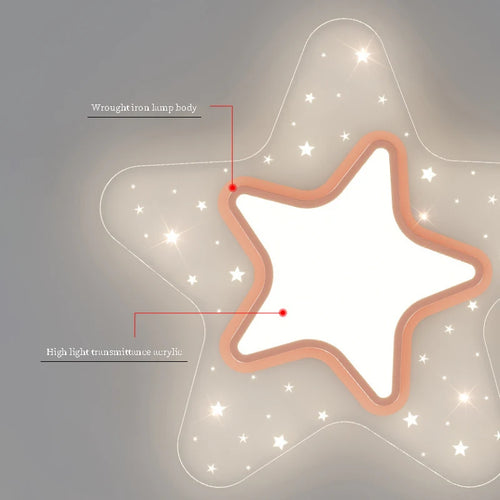 Starry sky ceiling light for children's bedroom nordic warm decor - vue 7 sur 12