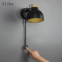 Minimalist wall light with infinite dimming for indoor use