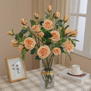3 artificial rose heads for wedding and bedroom decor