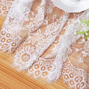 White floral lace table runner boho style