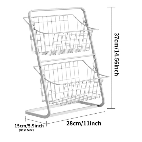 Fruit basket,,vegetable basket,Kitchen countertop storage basket,Wire removable storage rack,Spices and snack racks - vue 9 sur 8