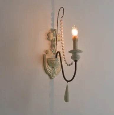 Decorative retro wooden wall light in American country style - vue 10 sur 10