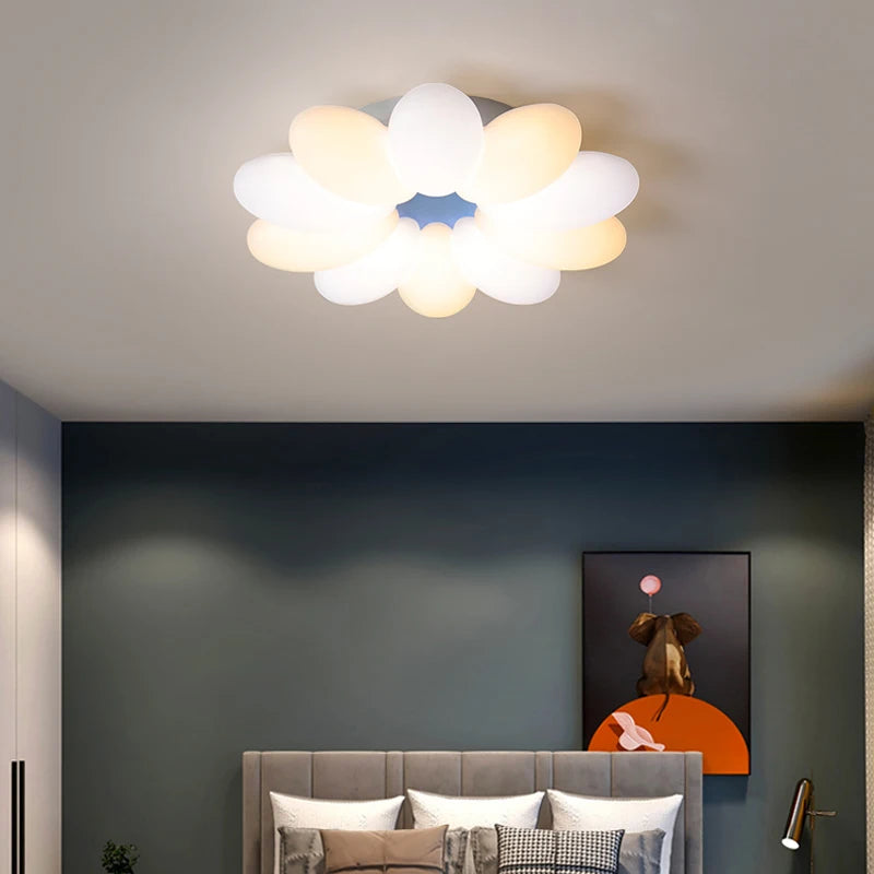 Creative oval LED ceiling light for everyday indoor lighting - vue 6 sur 7