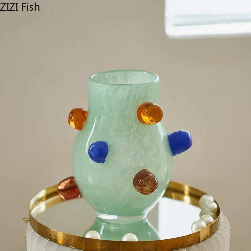 creative glass vase for decoration and floral arrangement