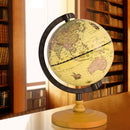 vintage wooden world globe with stand for students