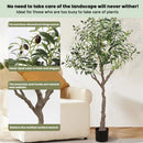 Realistic Artificial Olive Tree, Lifelike Faux Olive Plant for Home, Office, Garden Decor