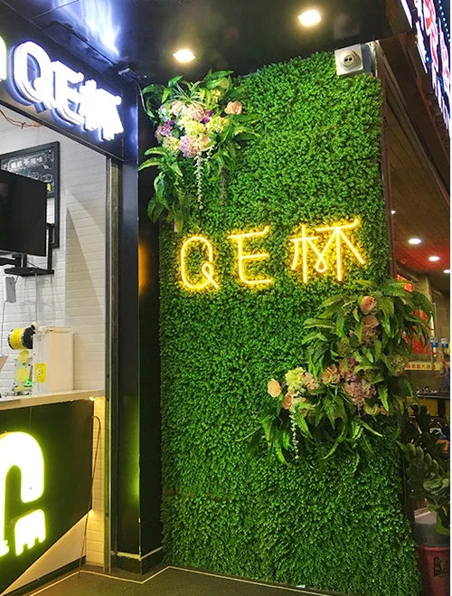 Artificial grass wall decoration for events and parties - vue 10 sur 21