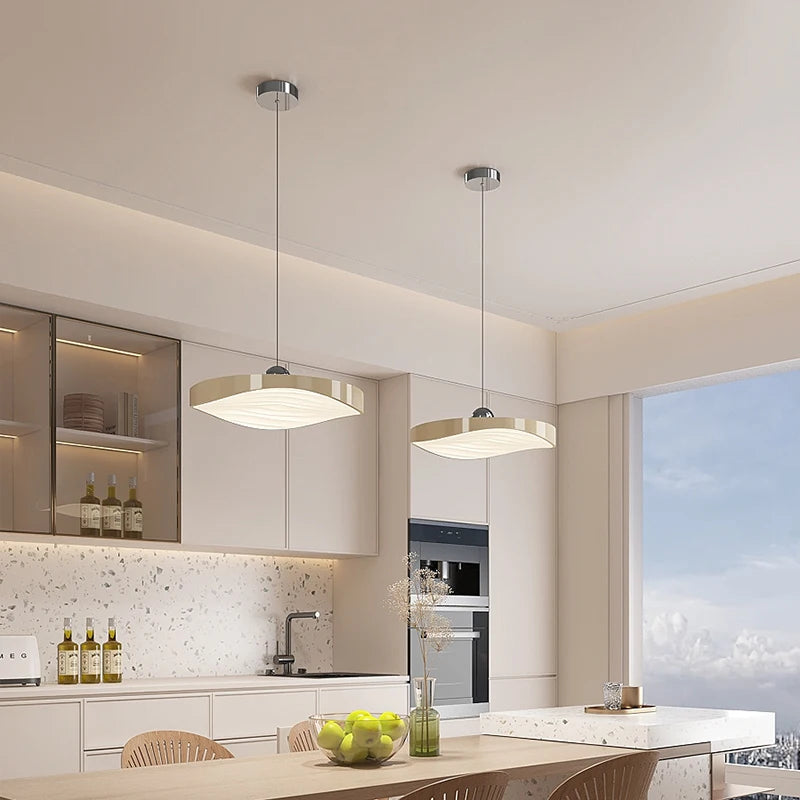Modern minimalist LED pendant light for decorative interiors - vue 6 sur 21