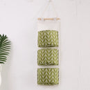 three-layer cotton and linen hanging storage bag