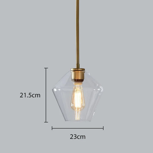 Modern Nordic glass pendant light, creative minimalist style - vue 10 sur 14