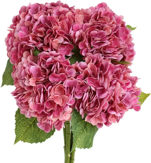Set of 4 realistic artificial hydrangea flowers for decoration and weddings - vue 13 sur 18