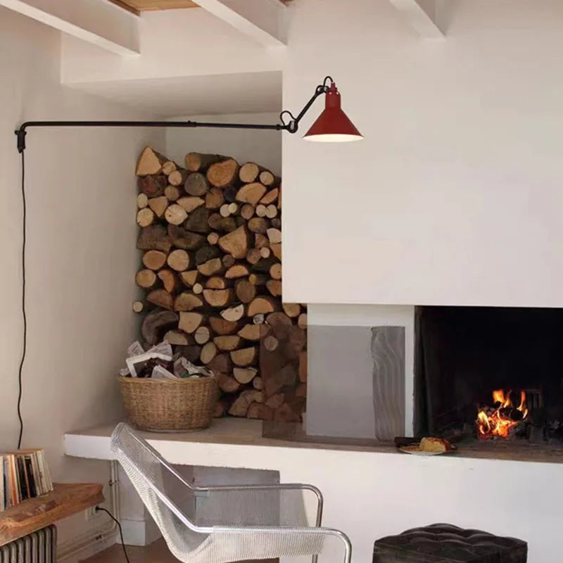 Long arm rotatable wall light for reading - vue 3 sur 15
