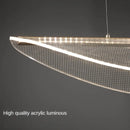Modern designer iron and acrylic pendant light for a luxury atmosphere
