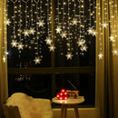 LED snowflake string lights for party and Christmas decorations