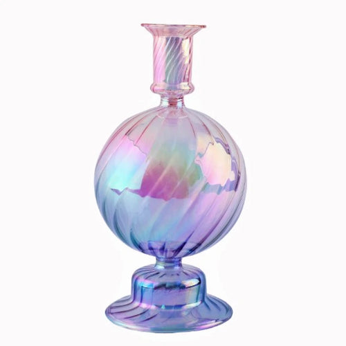 Retro glass taper candle holders for elegant decor - vue 30 sur 32