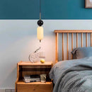 LED pendant light in acrylic and natural marble
