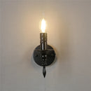 Vintage black iron LED retro wall light