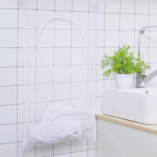 foldable laundry bag with hook for convenient storage - vue 4 sur 7