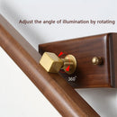 Scandinavian black walnut mirror LED wall lamp