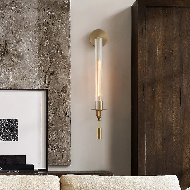 American country style retro brass wall light