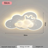 Romantic cloud ceiling light for children's or baby room