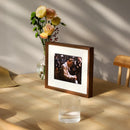 Walnut photo frames for 7 pictures to assemble