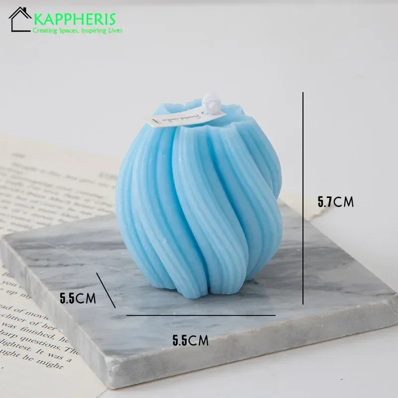 decorative swirl scented candles aesthetic aromatic for home - vue 15 sur 20