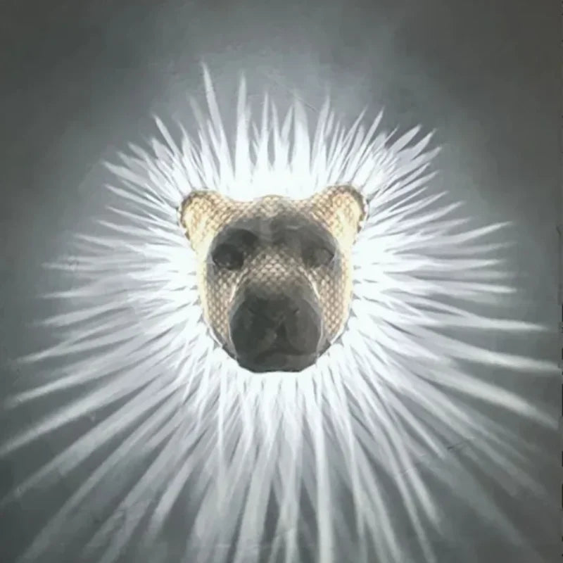 Creative LED wall light owl eagle decorative lamp for home - vue 13 sur 13