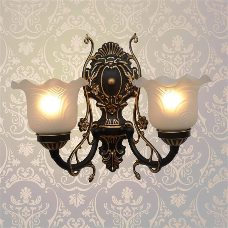 Retro classic glass wall light for interior decoration