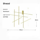 Italian designer tubular LED pendant chandelier