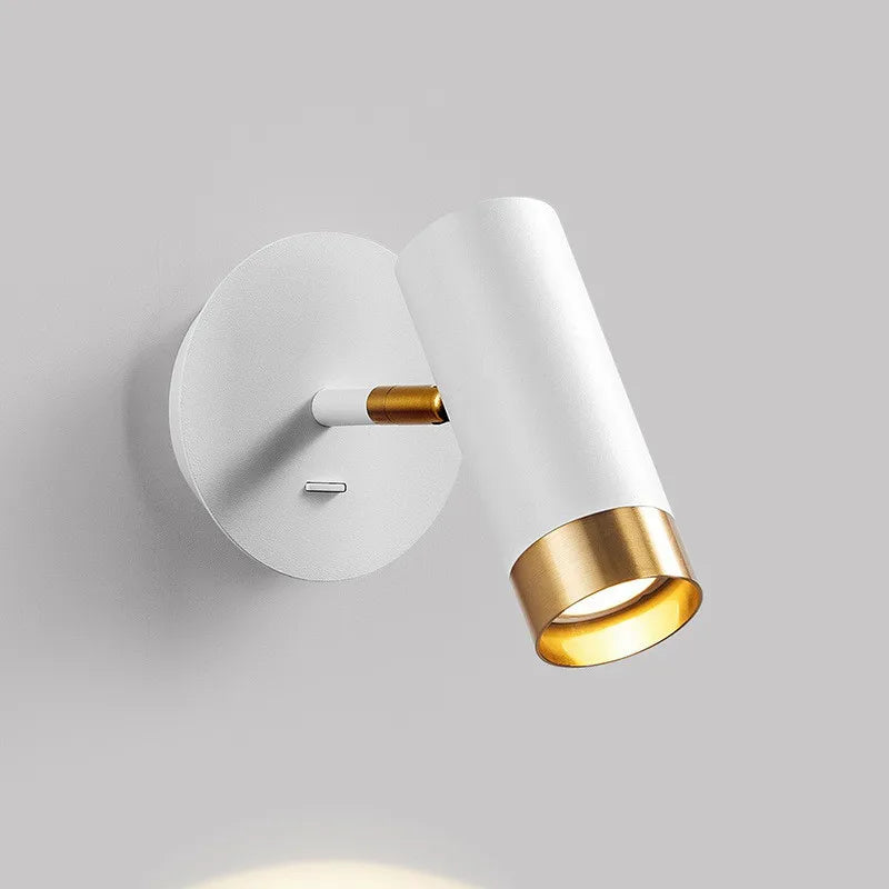 Modern adjustable rotary LED wall light for indoor use