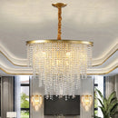 Modern crystal chandelier with elegant suspended light for interior decoration