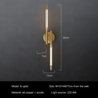 Modern copper design LED wall light for decorative interiors