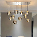 Glass chandelier for elegant indoor lighting