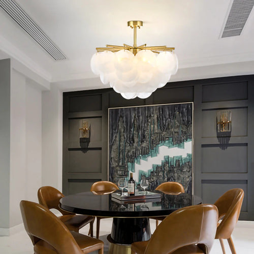 Luxury glass chandelier for elegant interior decor - vue 5 sur 8