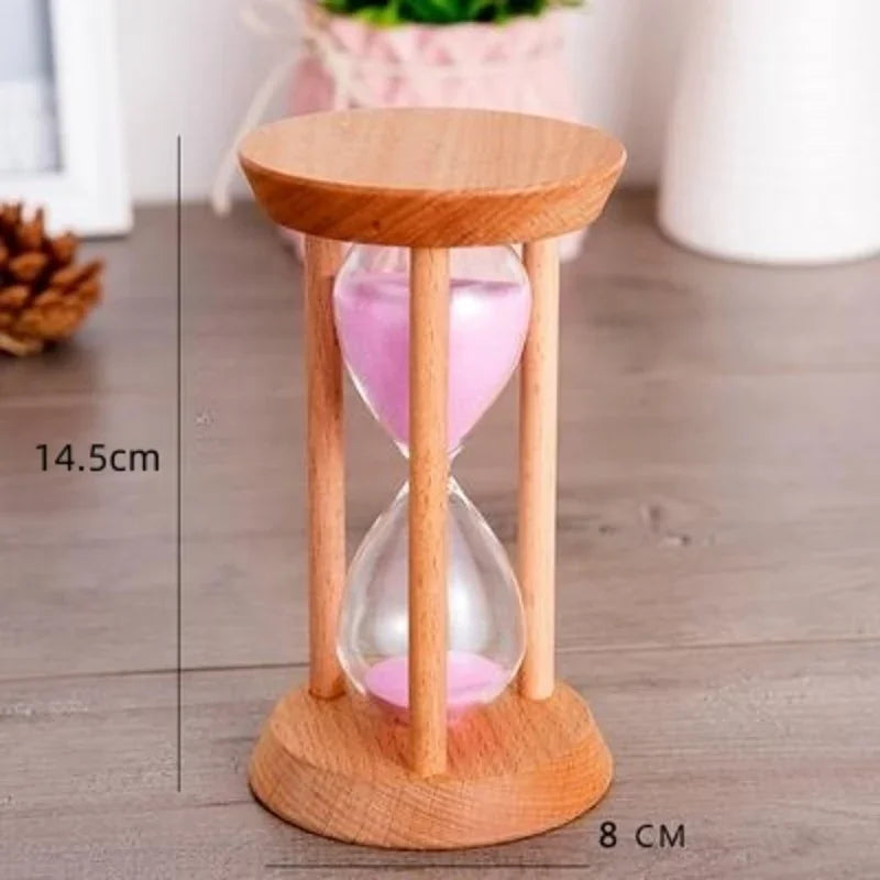 large creative wooden hourglass for desk and kids