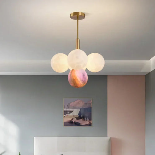 Modern Moon Bubble Pendant, Living Room Dining Room Home Decoration Lighting, LED Pendant - vue 3 sur 10