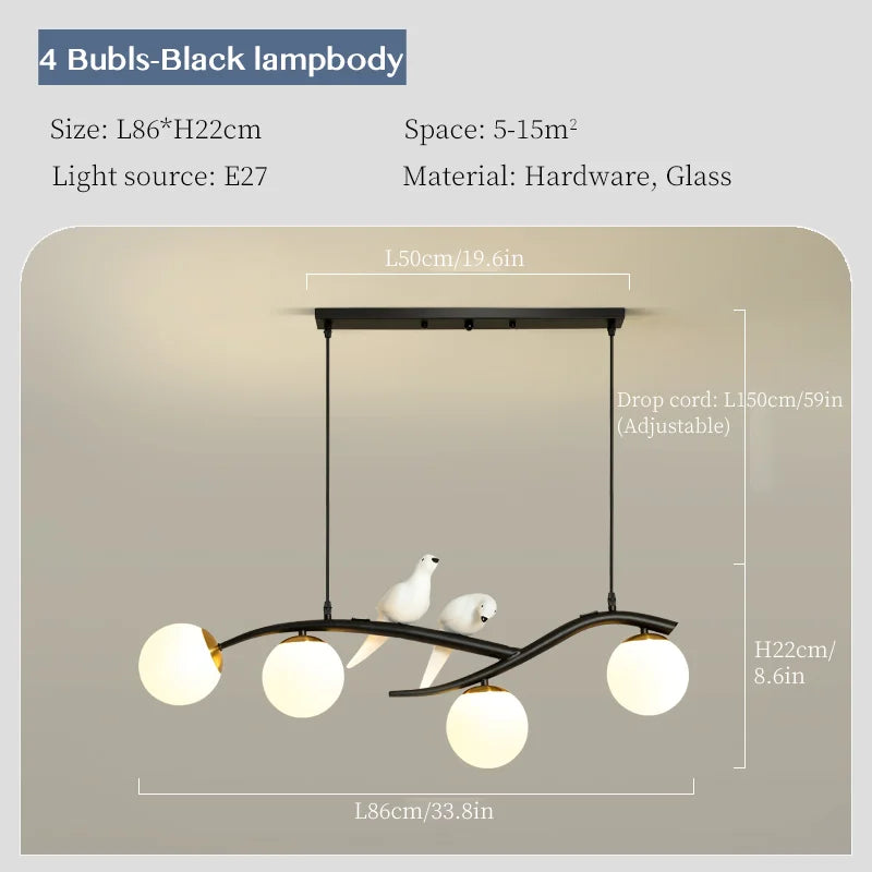 Designer bird-shaped chandelier for modern interiors