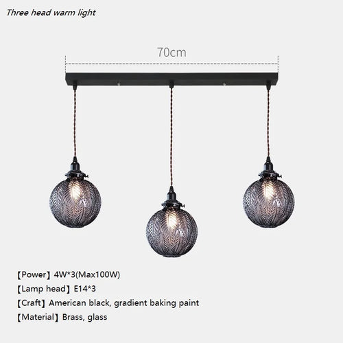 Modern glass pendant light nordic loft decorative style - vue 9 sur 10