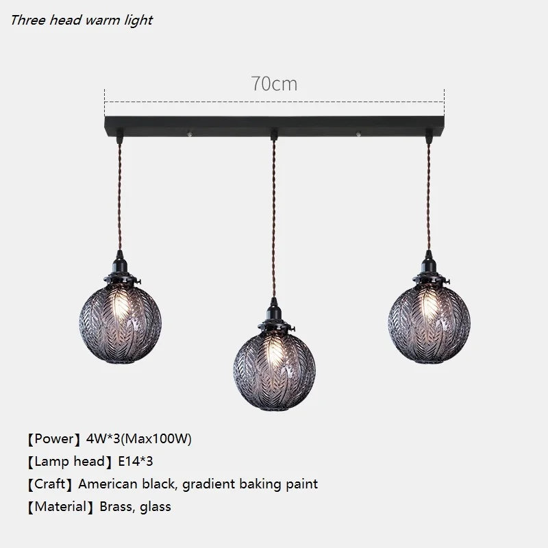 Modern glass pendant light nordic loft decorative style